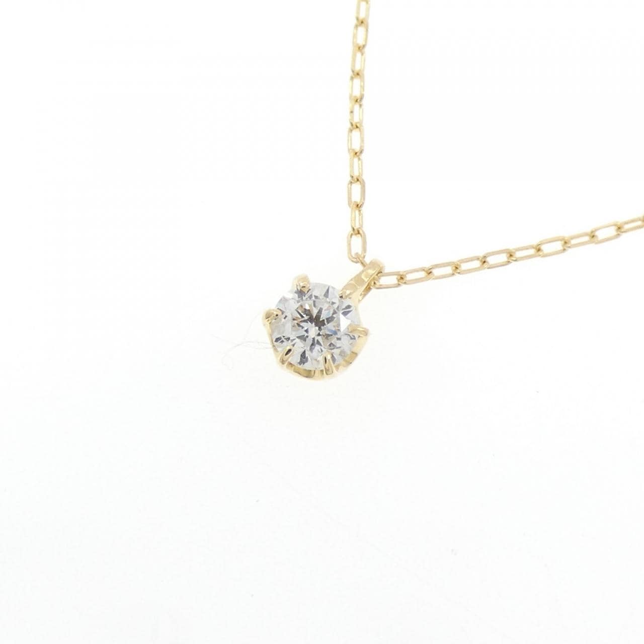 K18YG ソリティア ダイヤモンド ネックレス 0.148CT