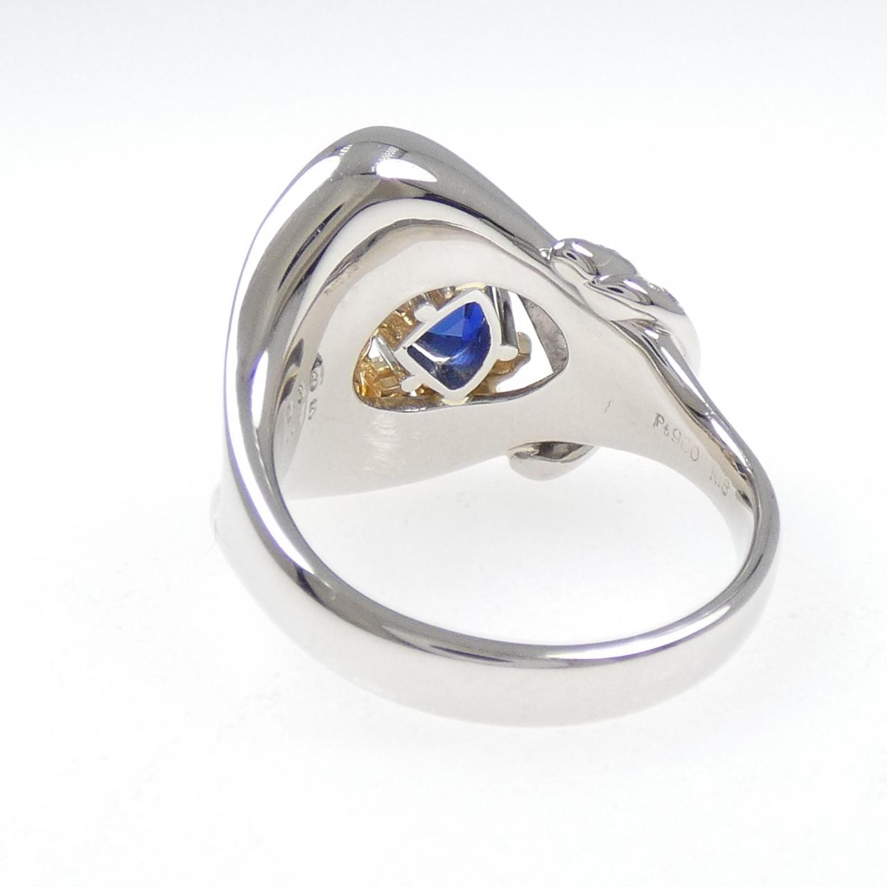 PT900/K18YG サファイヤ リング 1.15CT