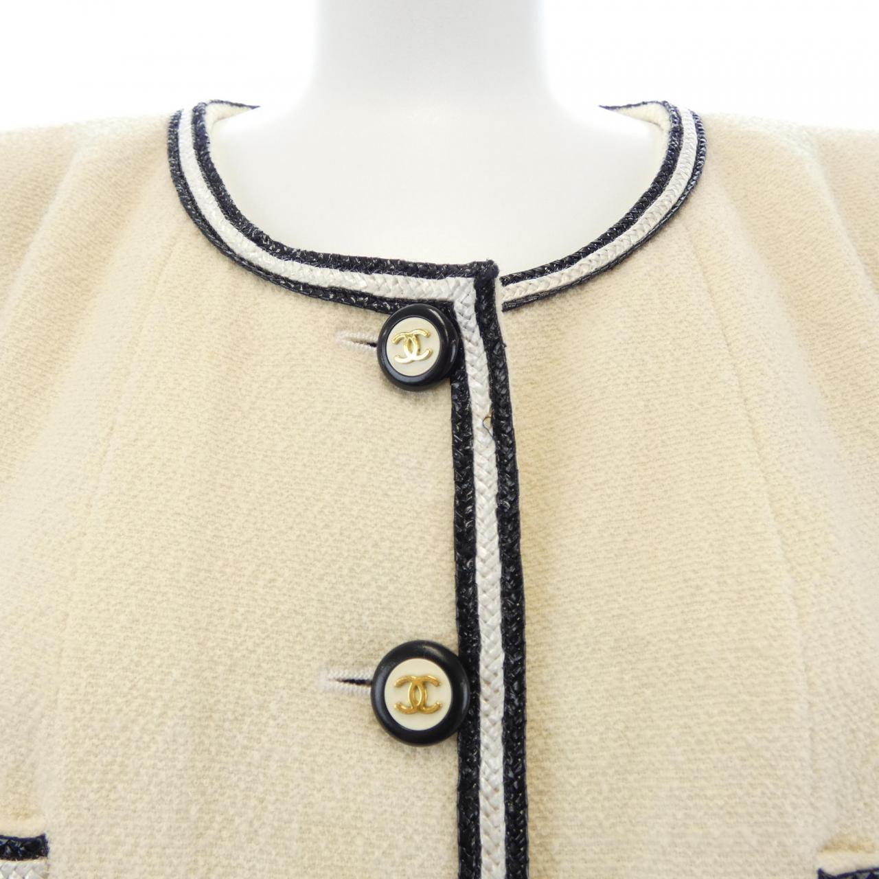 【ヴィンテージ】シャネル CHANEL P04834V04021 95P ノーカラージャケット