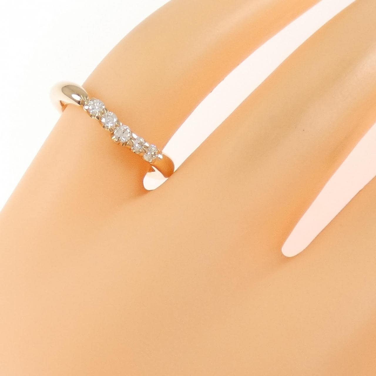 K18PG ダイヤモンド ピンキー リング 0.135CT