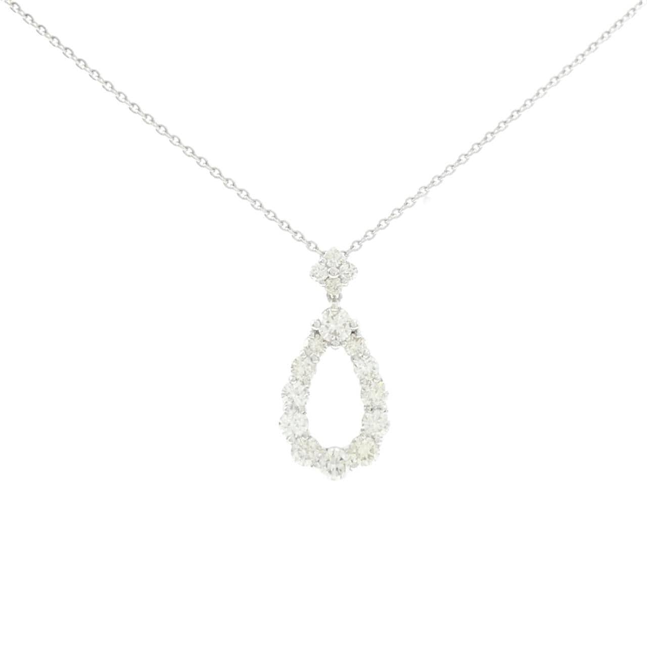 K18WG ダイヤモンド ネックレス 1.00CT