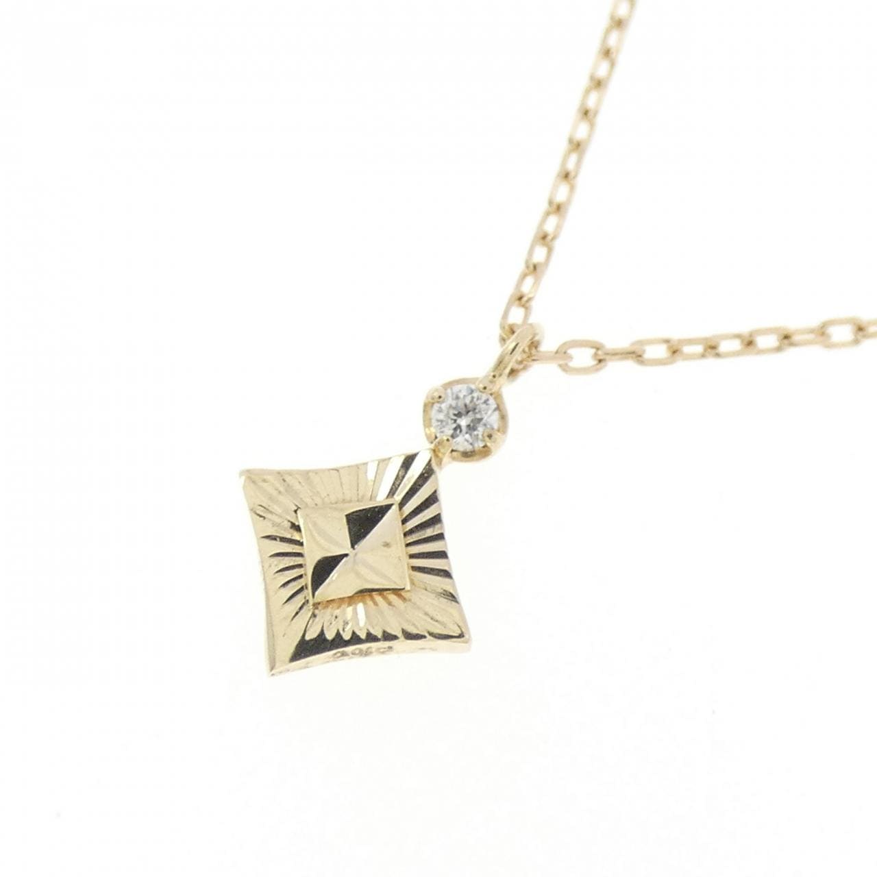 K10YG ダイヤモンド ネックレス 0.01CT