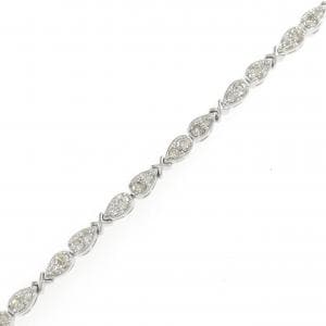 K18WG ダイヤモンド ブレスレット 1.13CT