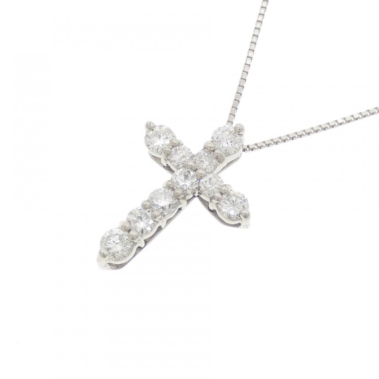 PT900/PT850 クロス ダイヤモンド ネックレス 1.00CT