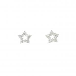 K18WG スター ダイヤモンド ピアス 0.28CT