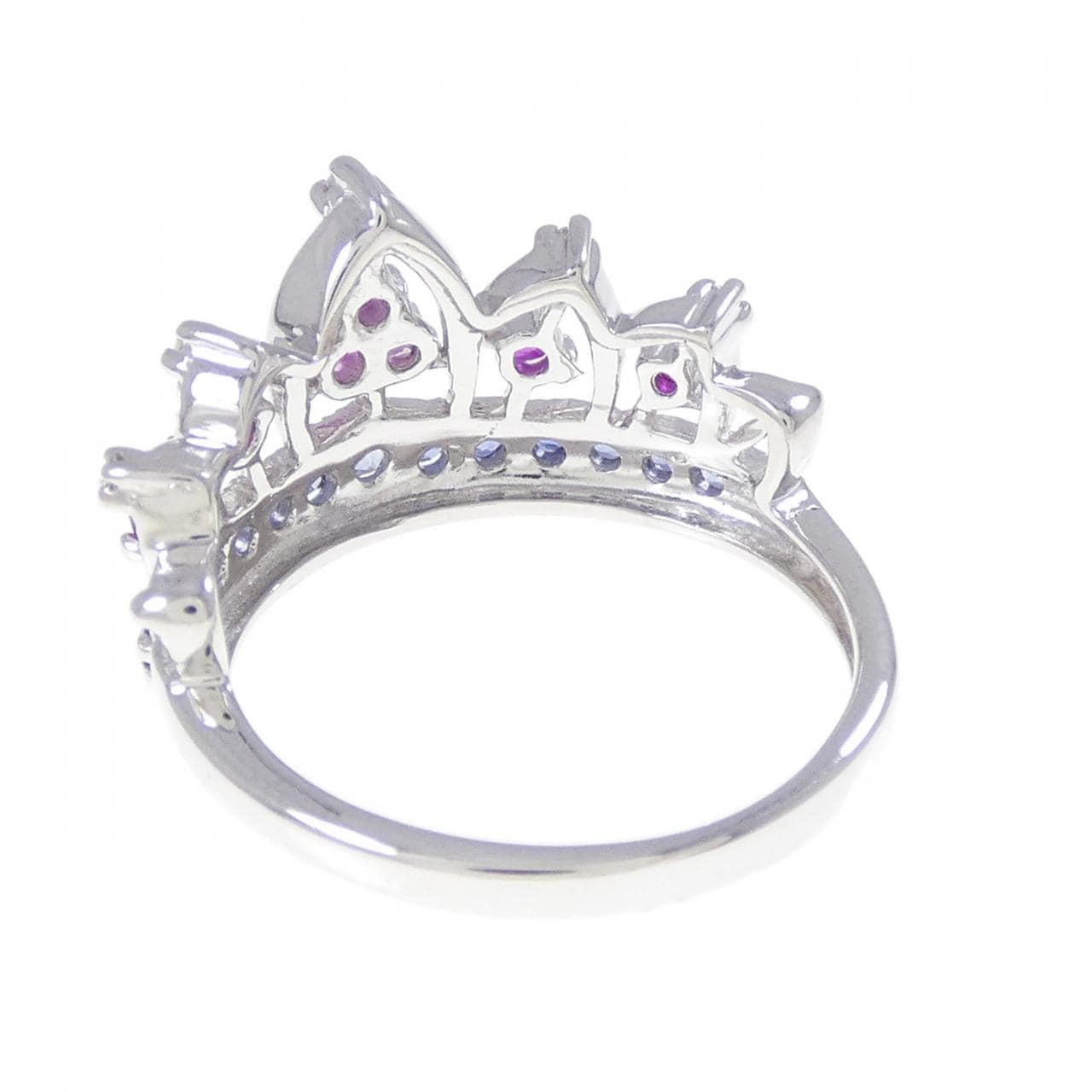 10KWG ティアラ ルビー リング