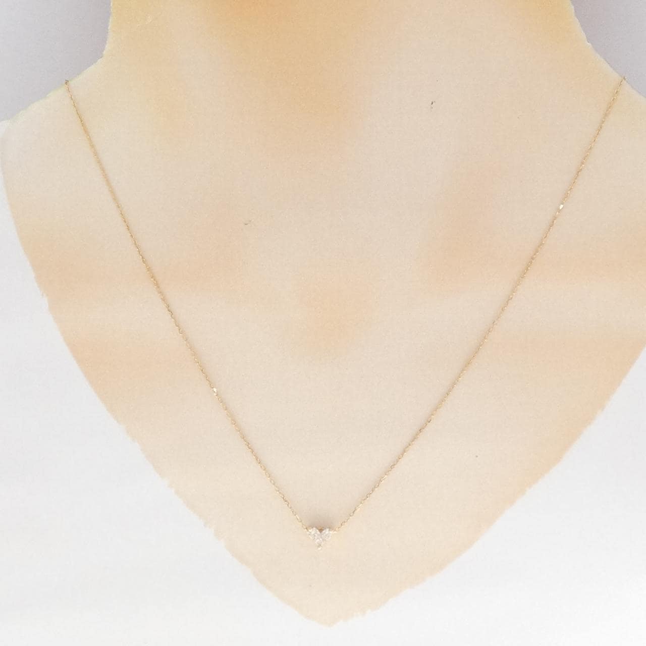 K18PG/K18YG ハート ダイヤモンド ネックレス 0.20CT