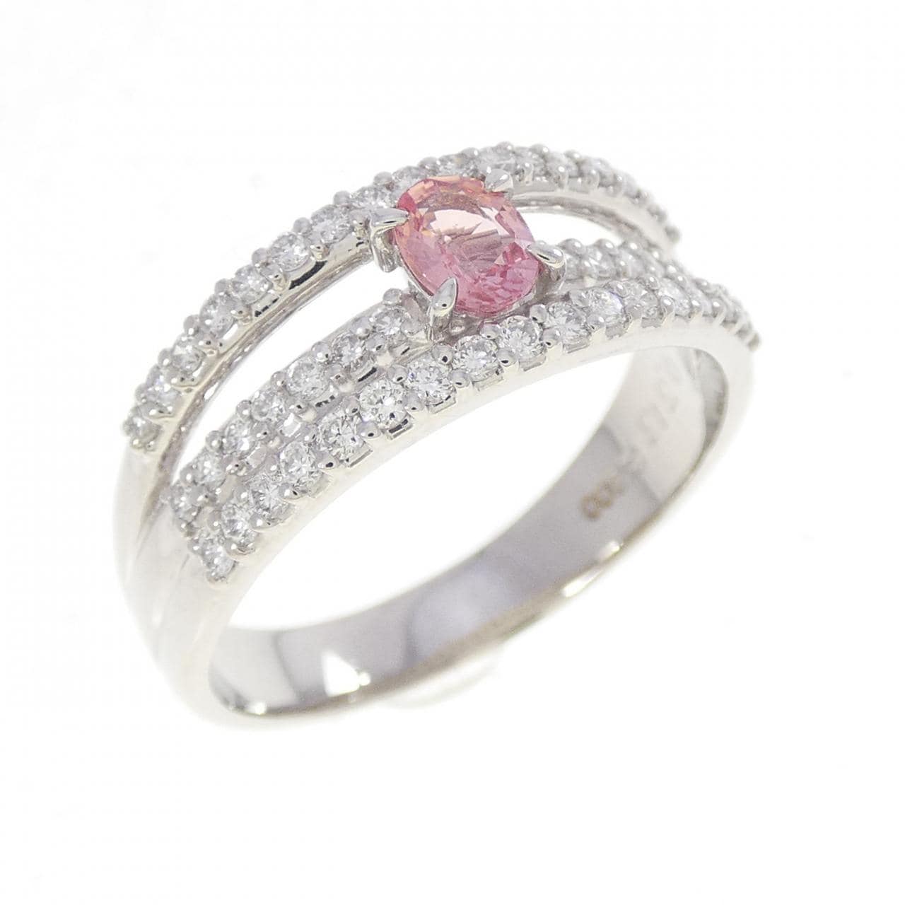 PT900 パパラチアサファイヤ リング 0.313CT