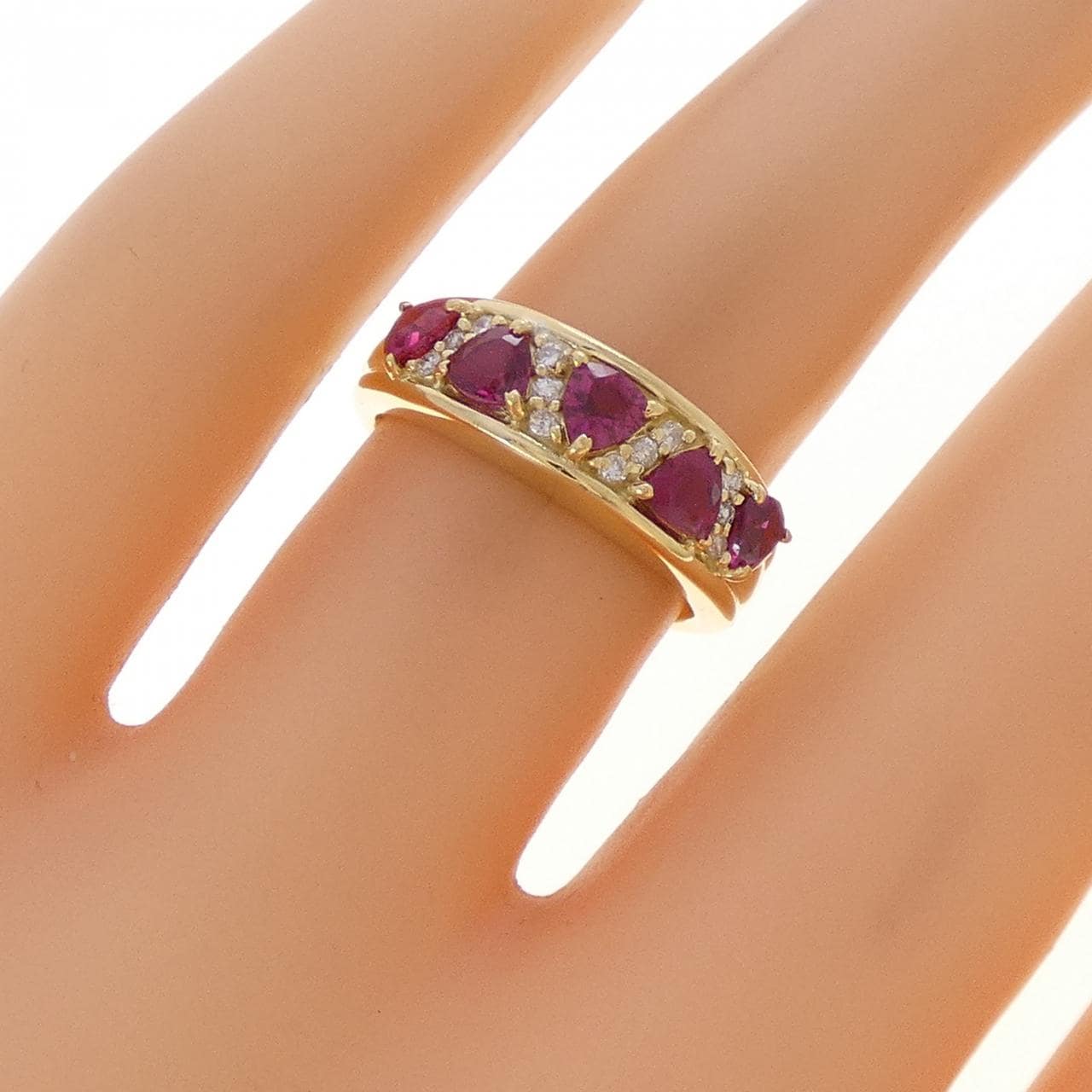 K18YG ルビー リング 1.02CT