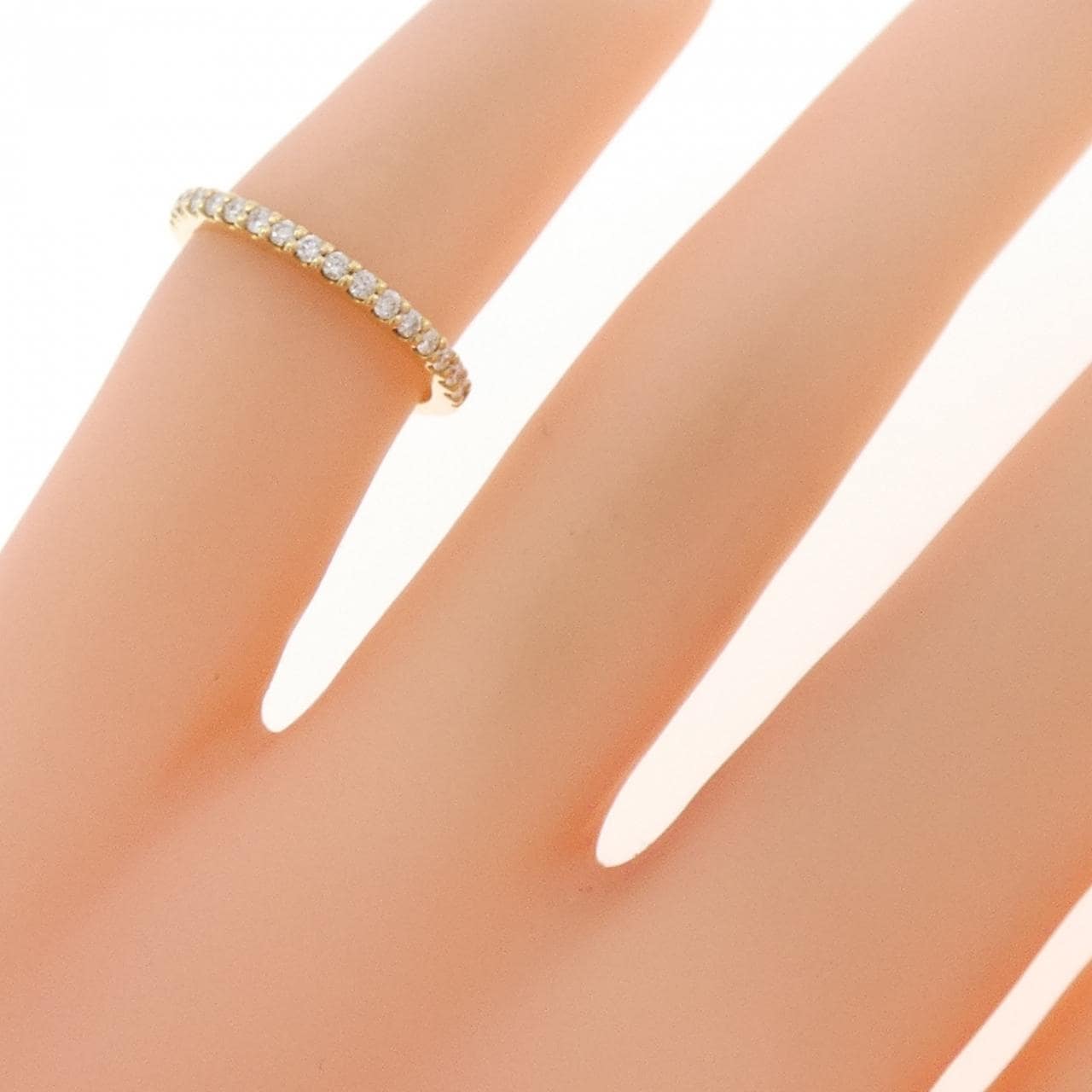 ポンテヴェキオ ハーフエタニティ ピンキーリング 0.14CT