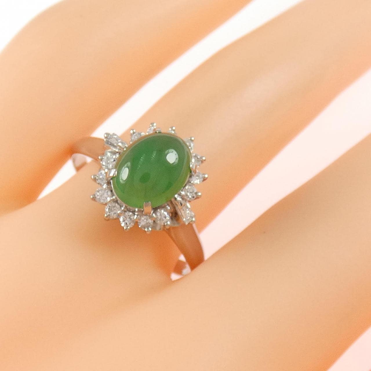 PT900 ヒスイ リング 1.47CT