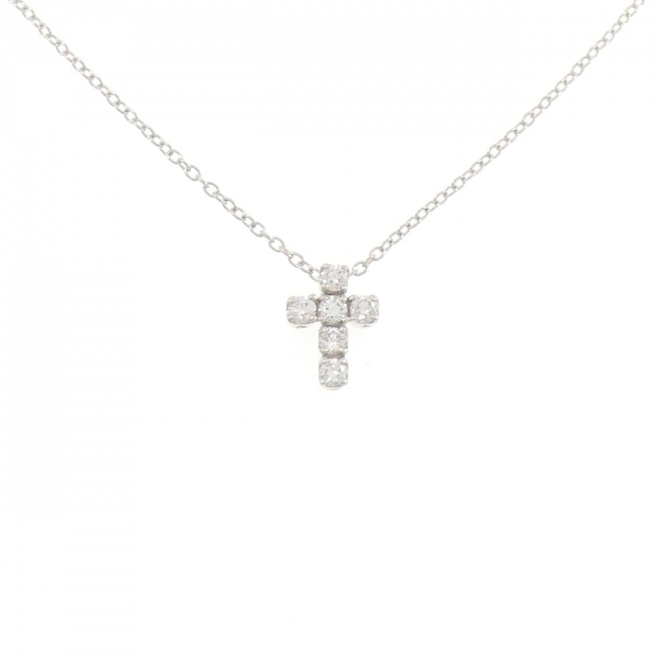 ポンテヴェキオ クロス ダイヤモンド ネックレス 0.23CT