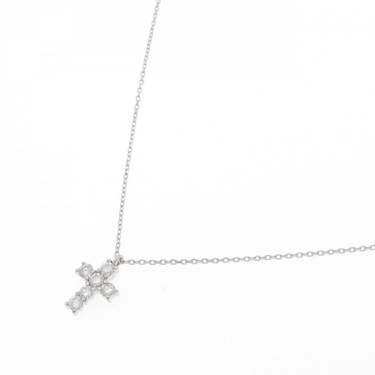 ヴァンドーム クロス ダイヤモンド ネックレス 0.30CT