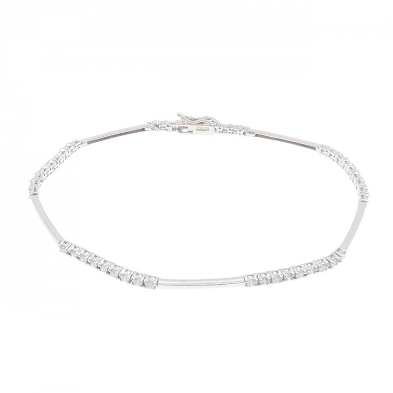 K18WG ダイヤモンド ブレスレット 1.00CT