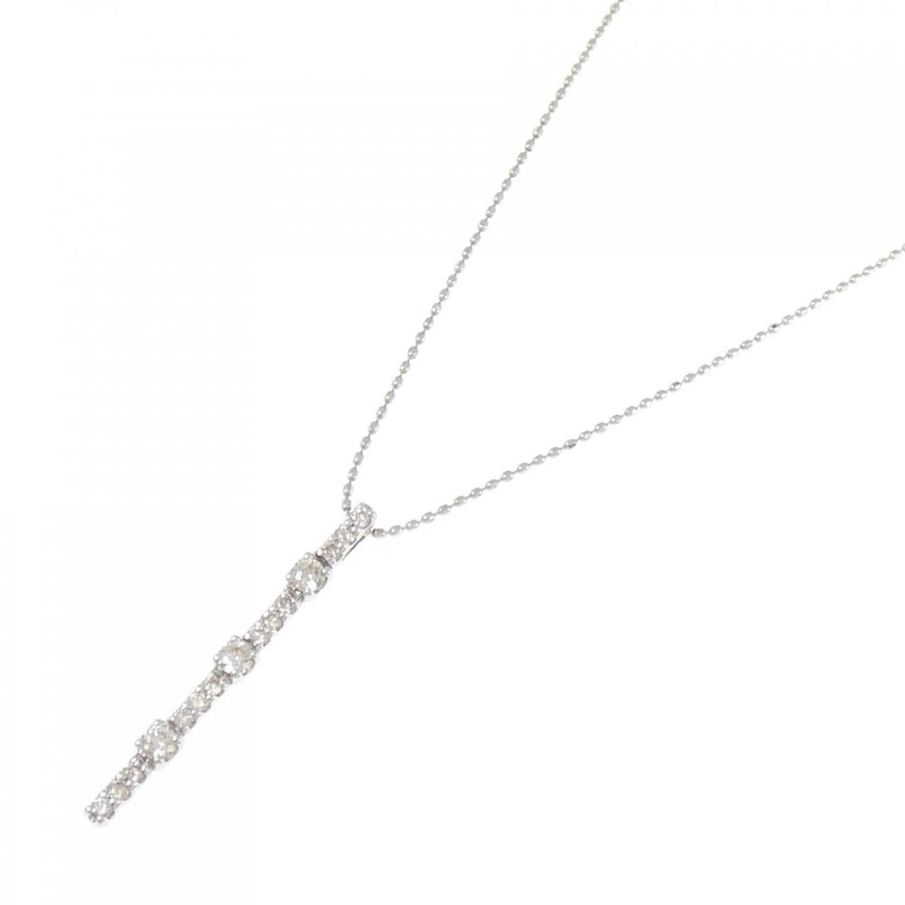 K18WG ダイヤモンド ネックレス 0.30CT