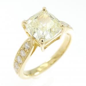 【リメイク】K18YG ダイヤモンド リング 2.03CT LY IF ファンシーカット