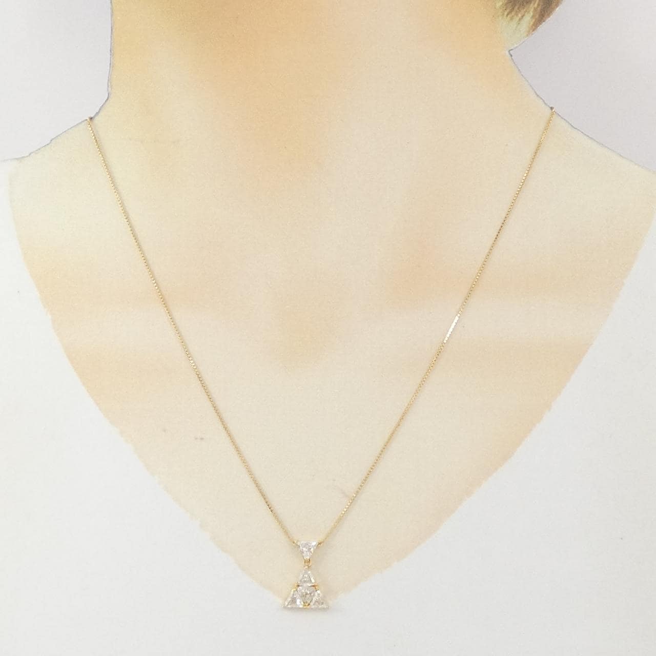 K18YG ダイヤモンド ネックレス 1.01CT