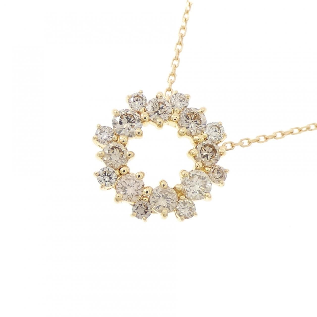 K18YG ダイヤモンド ネックレス 0.60CT