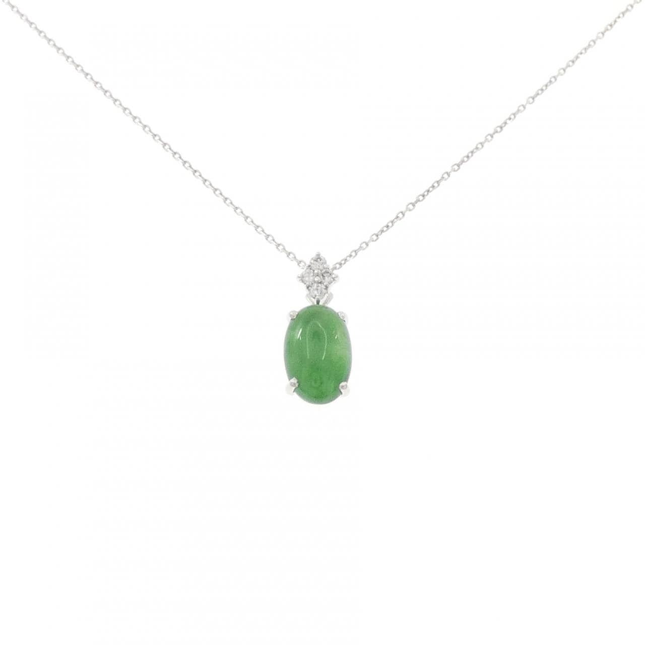 K18WG ヒスイ ネックレス 2.88CT