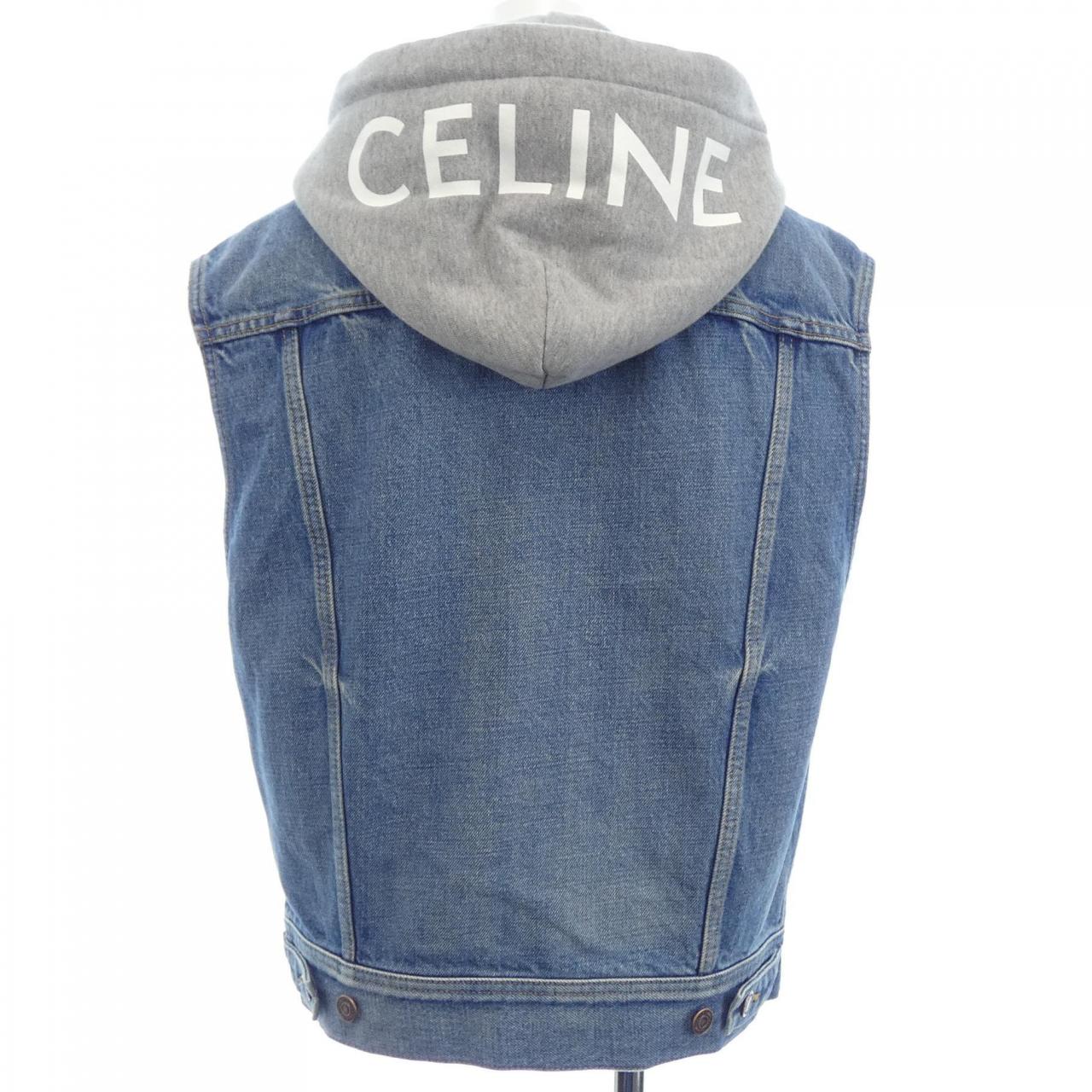 セリーヌ CELINE TRUCKERJACKET IN UNION WASHI DENIM 2Q840930F ベスト