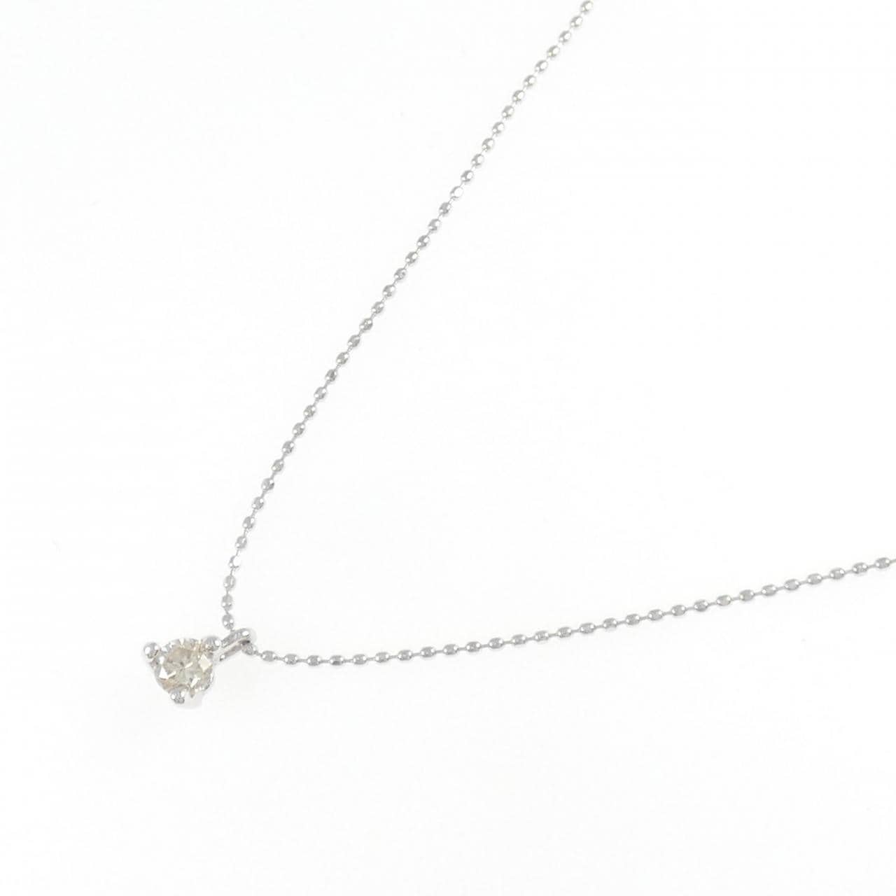 K18WG ダイヤモンド ネックレス 0.15CT