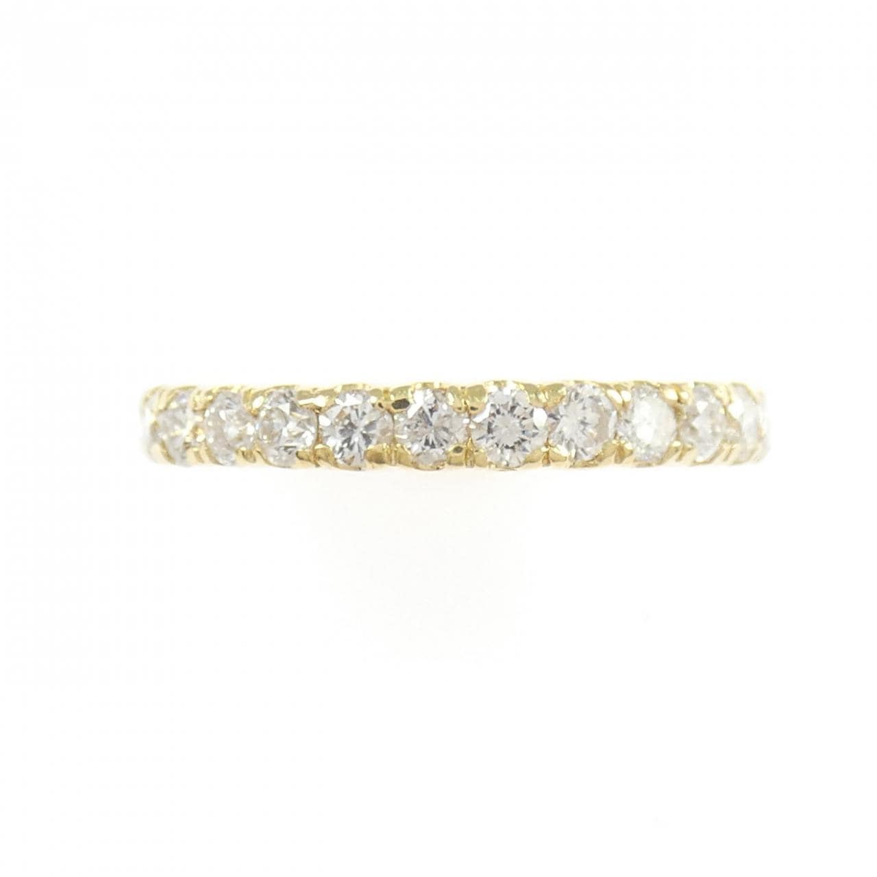K18YG ハーフエタニティ ダイヤモンド リング 1.07CT