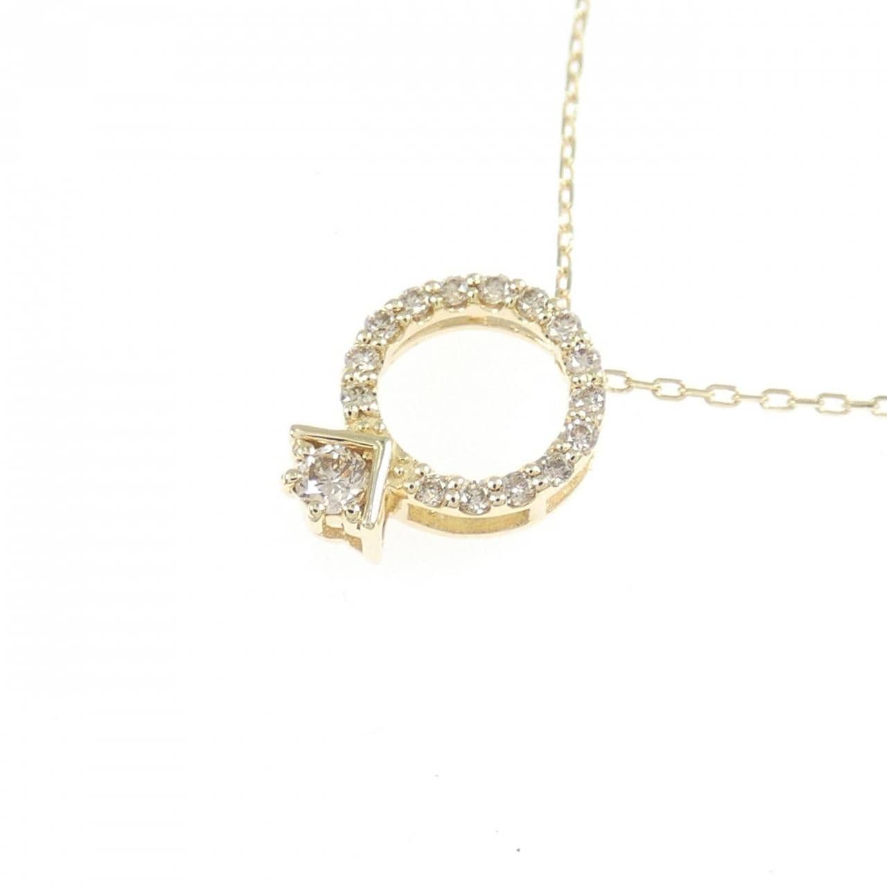 K10YG ダイヤモンド ネックレス 0.06CT