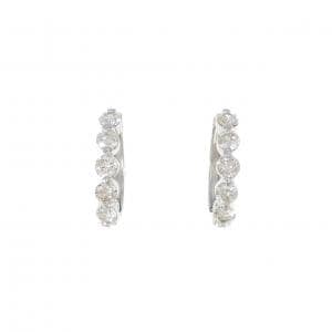 K18WG ダイヤモンド ピアス 1.00CT