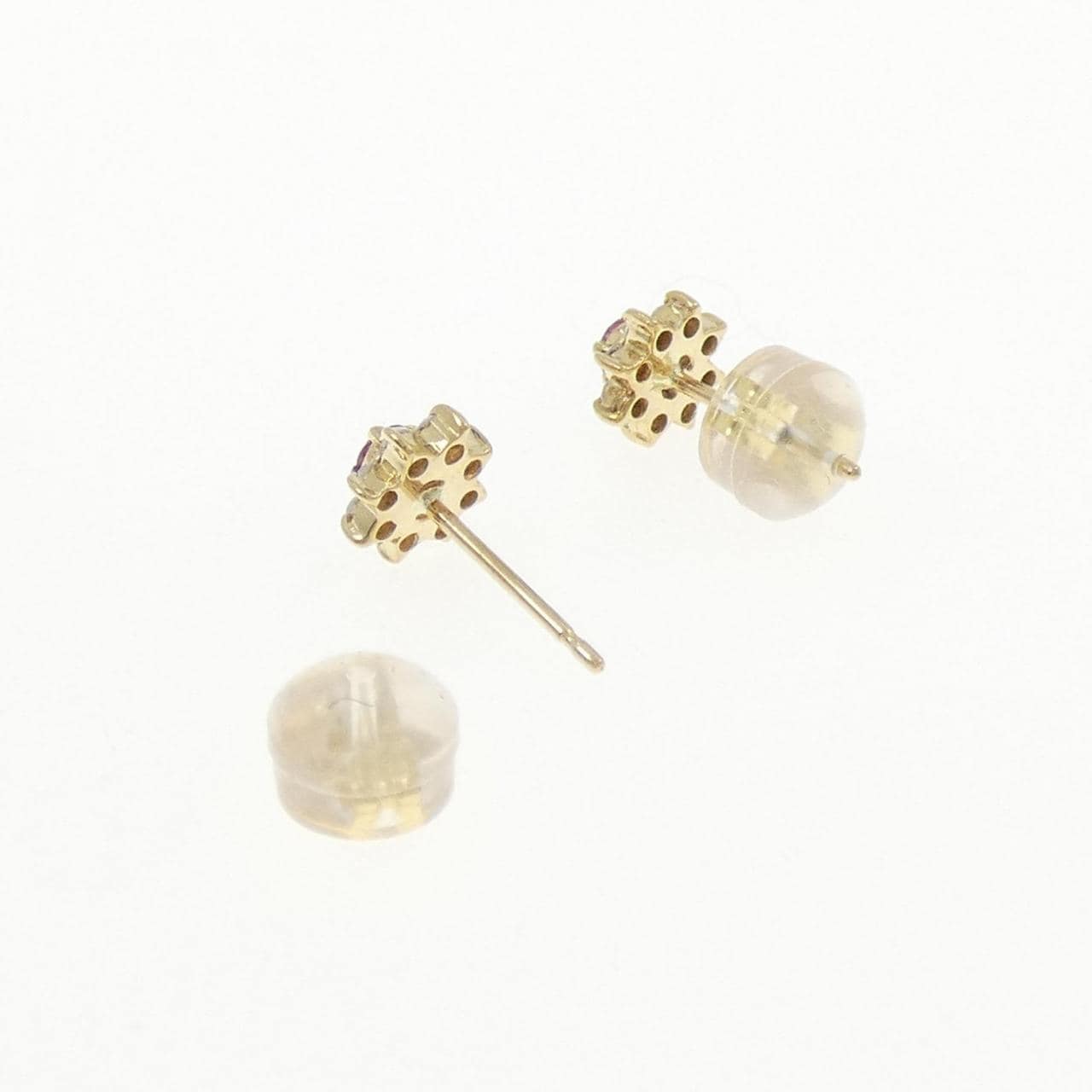 K18YG ルビー ピアス