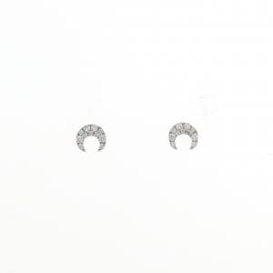 750WG/K18WG ダイヤモンド ピアス 0.08CT