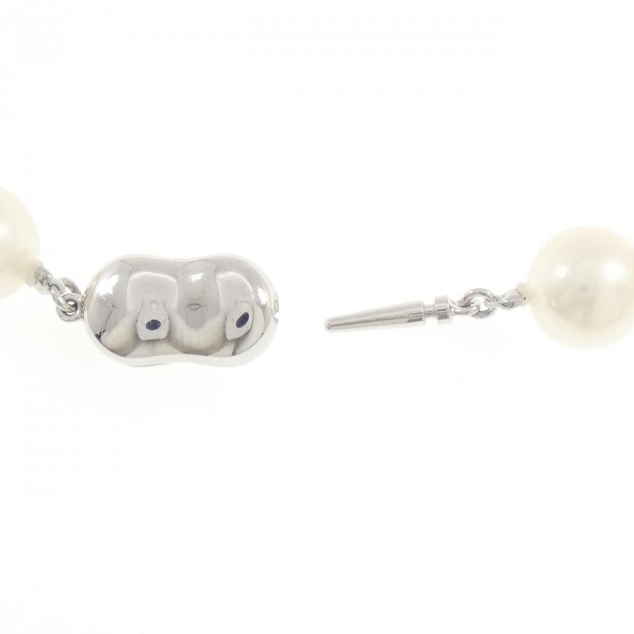 シルバークラスプ 白蝶パール ネックレス 9-12mm