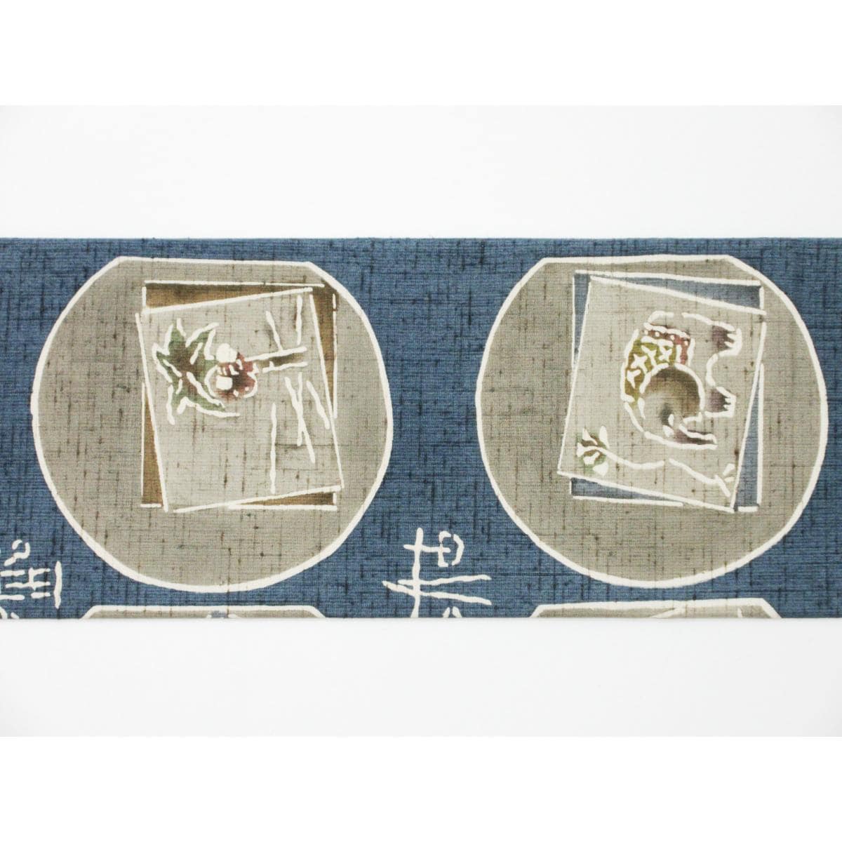 名古屋帯　染紬　友禅加工