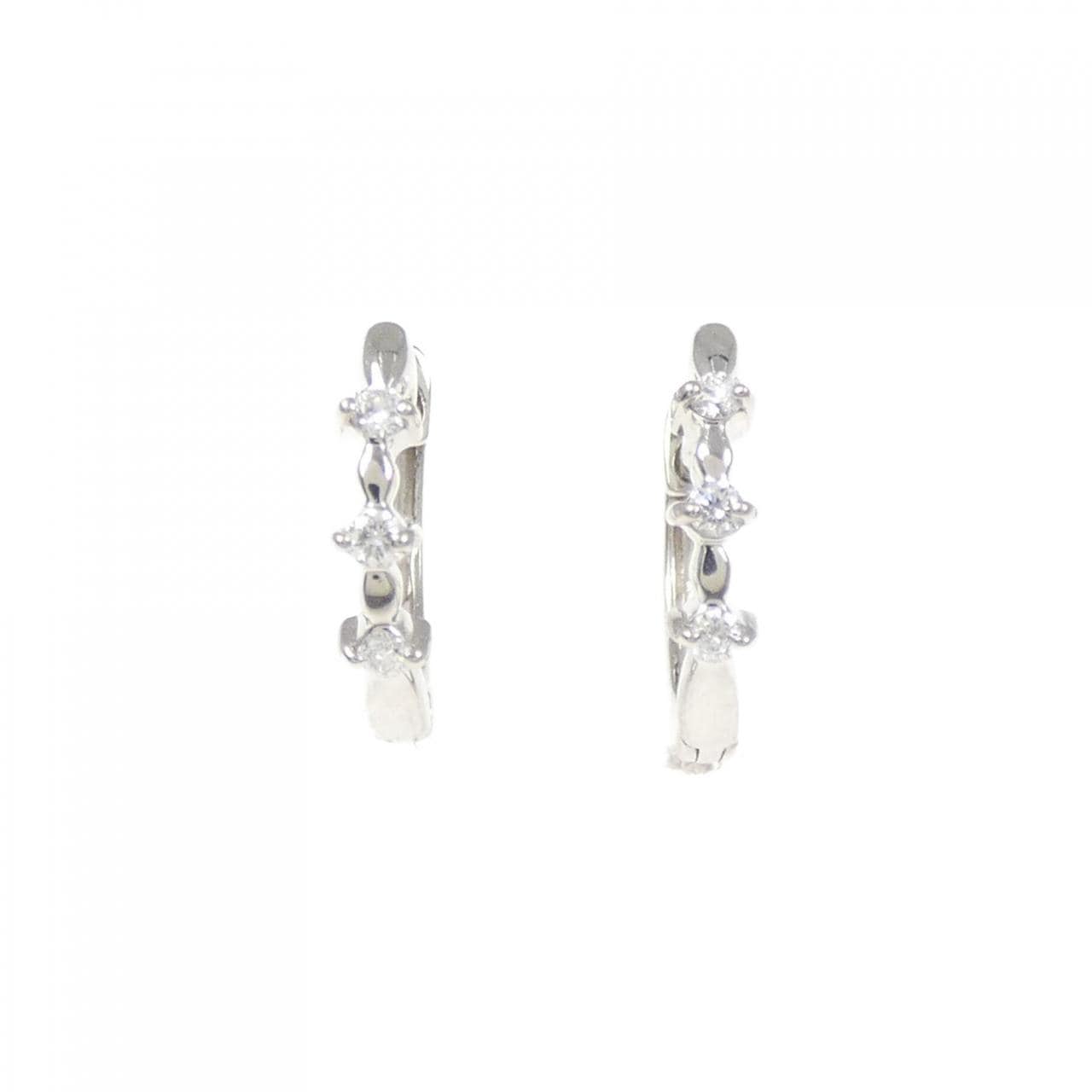 PT900 ダイヤモンド ピアス 0.04CT