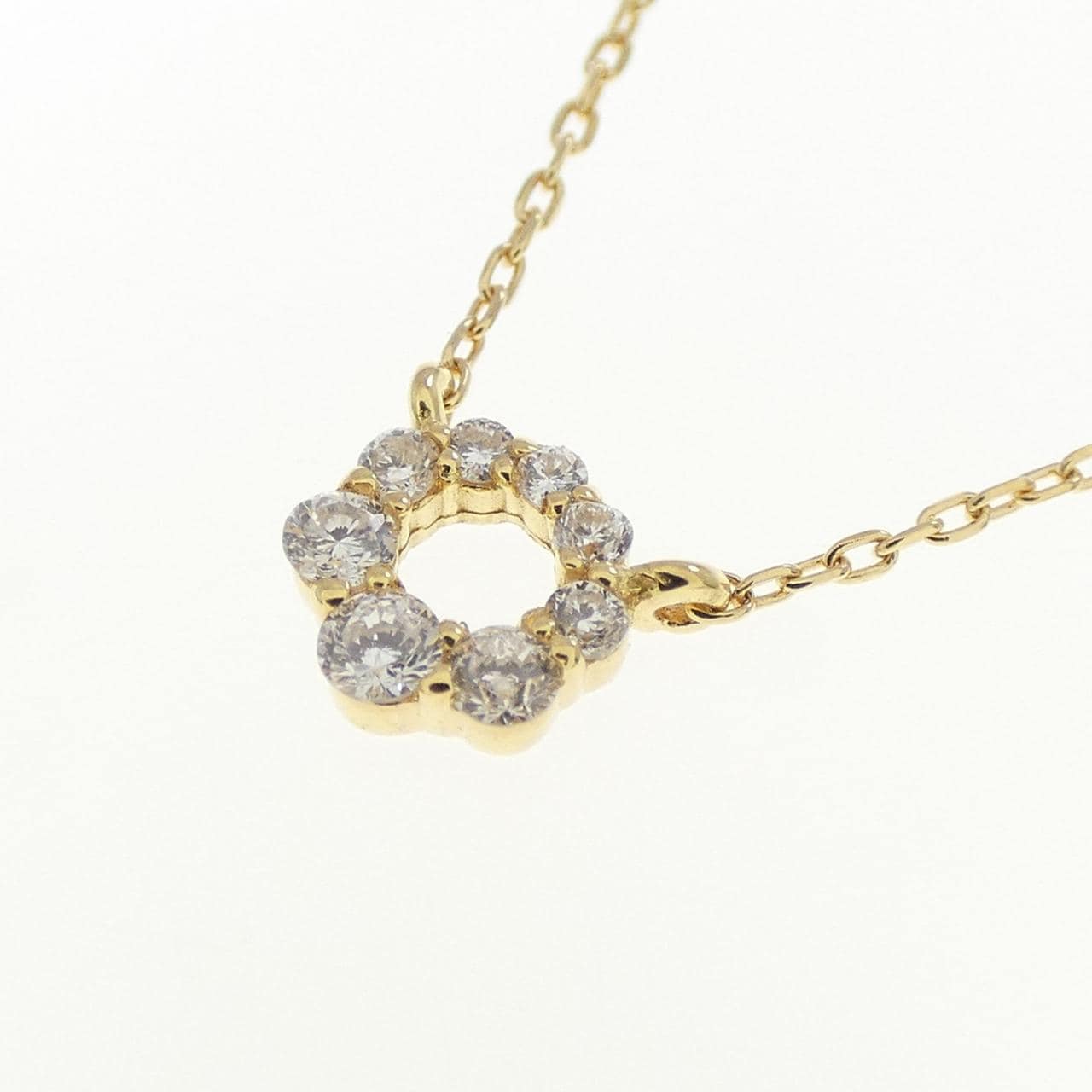 K18YG ダイヤモンド ネックレス 0.07CT