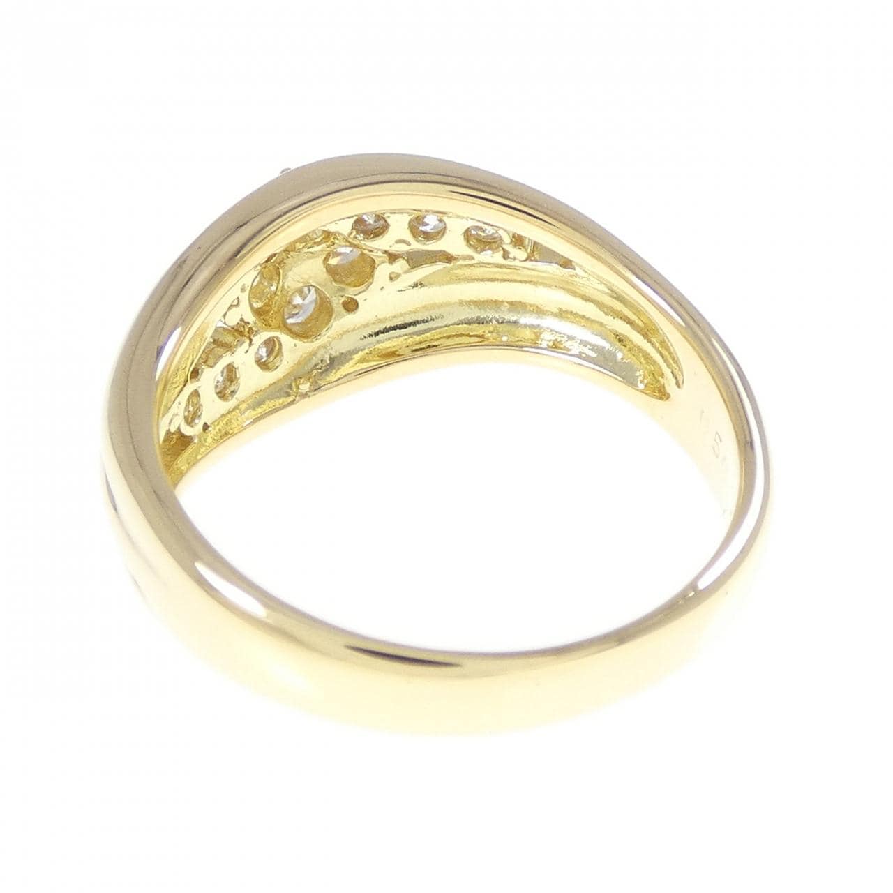 K18YG フラワー ダイヤモンド リング 0.50CT