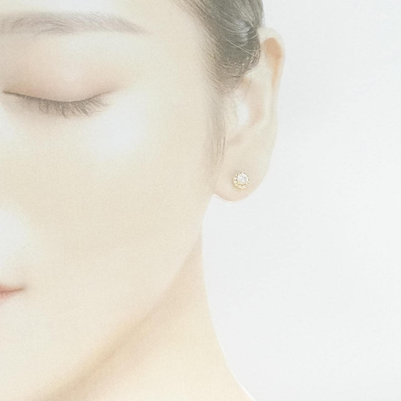 [Remake] K18YG/ST Diamond Earrings 0.243CT 0.244CT H SI1 Good