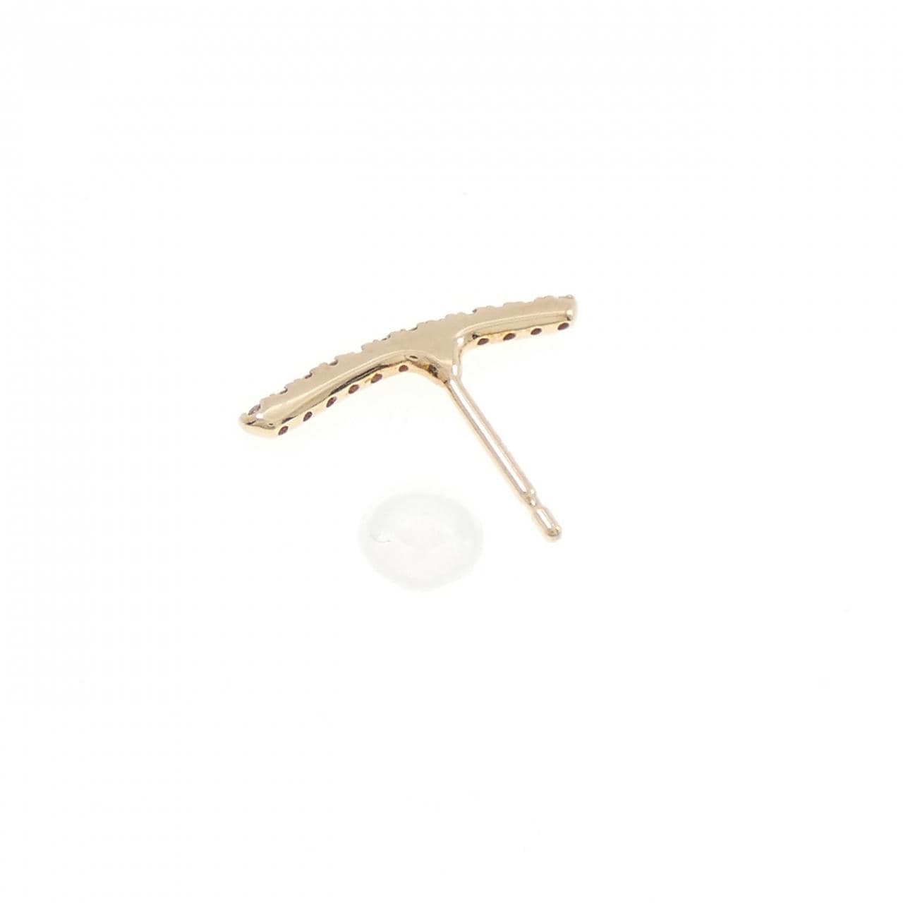 ヒロタカ ゴサマー ショートバー ピアス 0.06CT 片耳