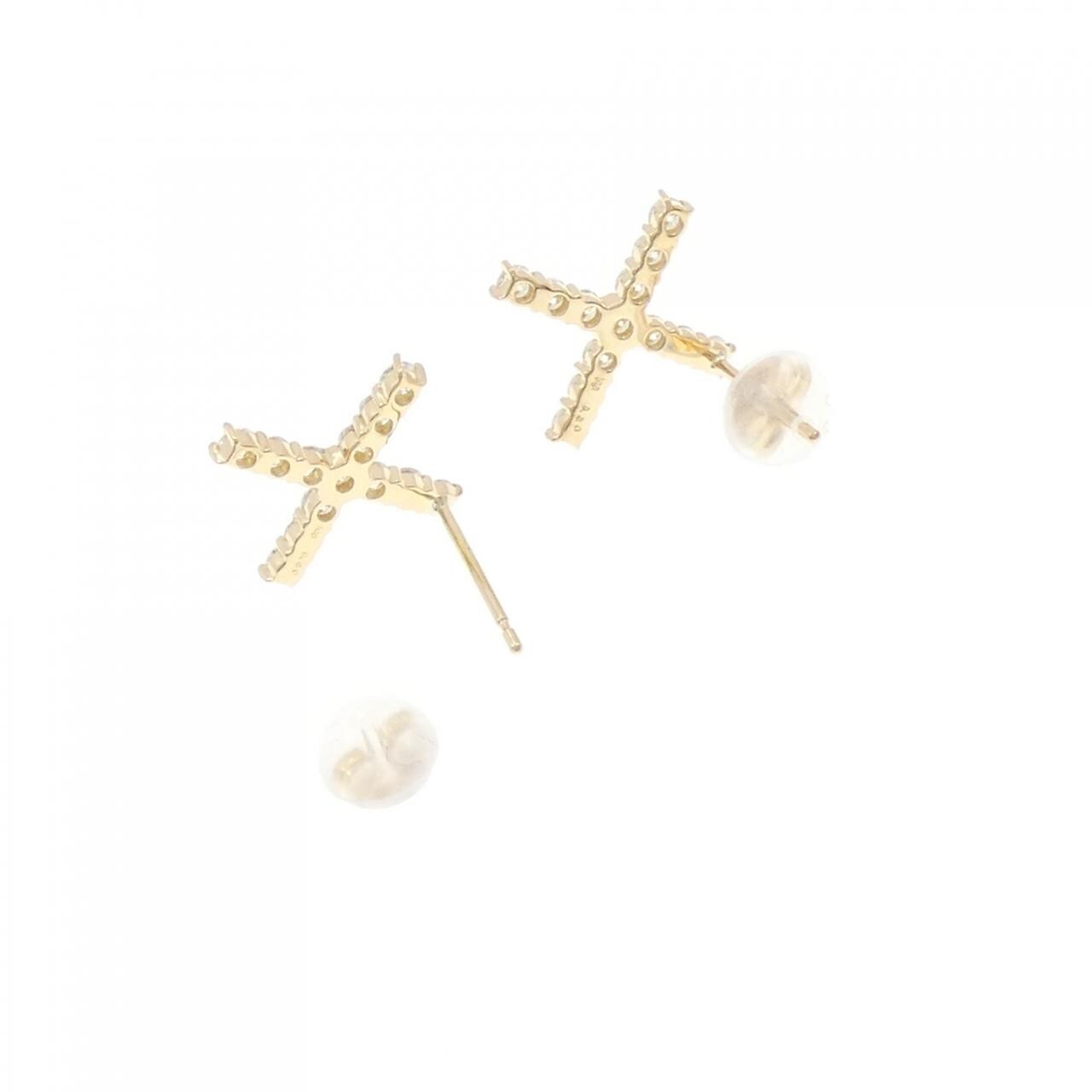 【リメイク】K18YG ダイヤモンド ピアス 0.60CT