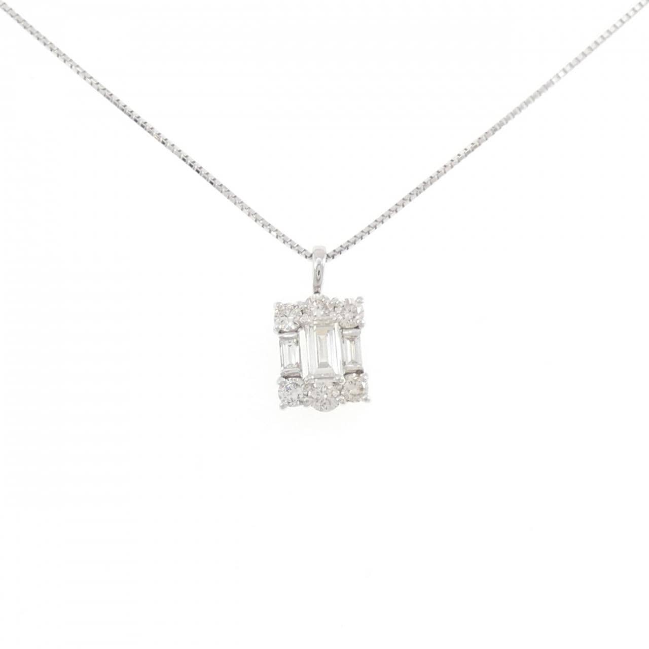 K18WG ダイヤモンド ネックレス 0.20CT