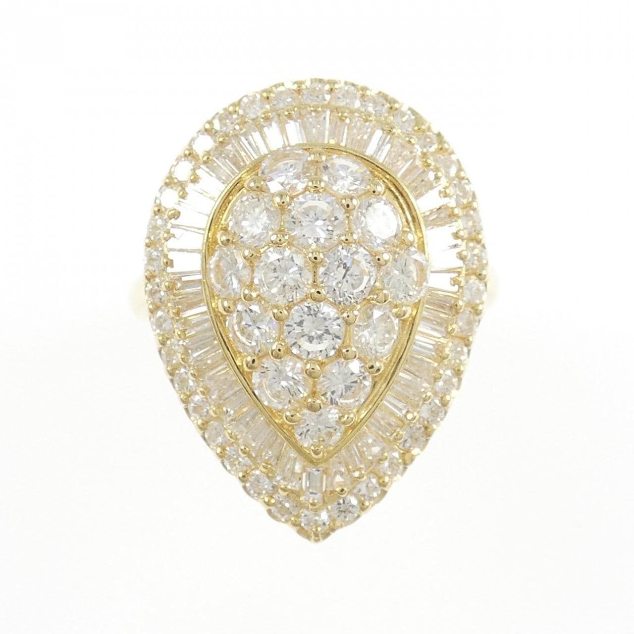 K18YG ダイヤモンド リング 2.40CT