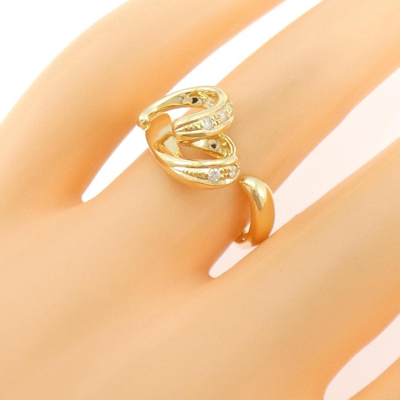 K18YG ダイヤモンド リング 0.06CT