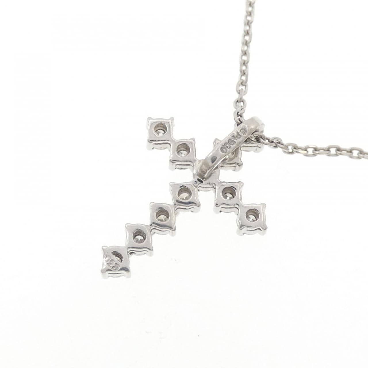 PT900/PT850 クロス ダイヤモンド ネックレス 0.28CT