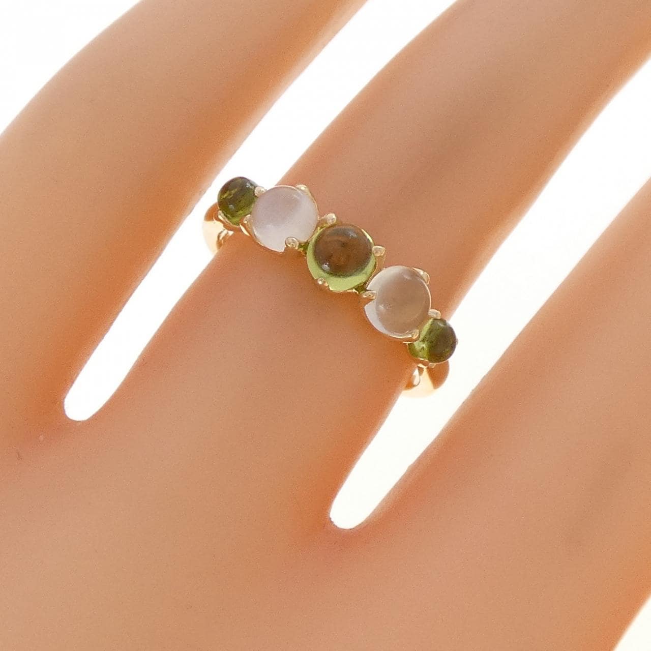 K18YG ペリドット リング