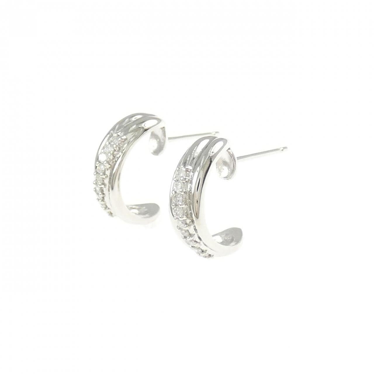 PT900 ダイヤモンド ピアス 0.12CT