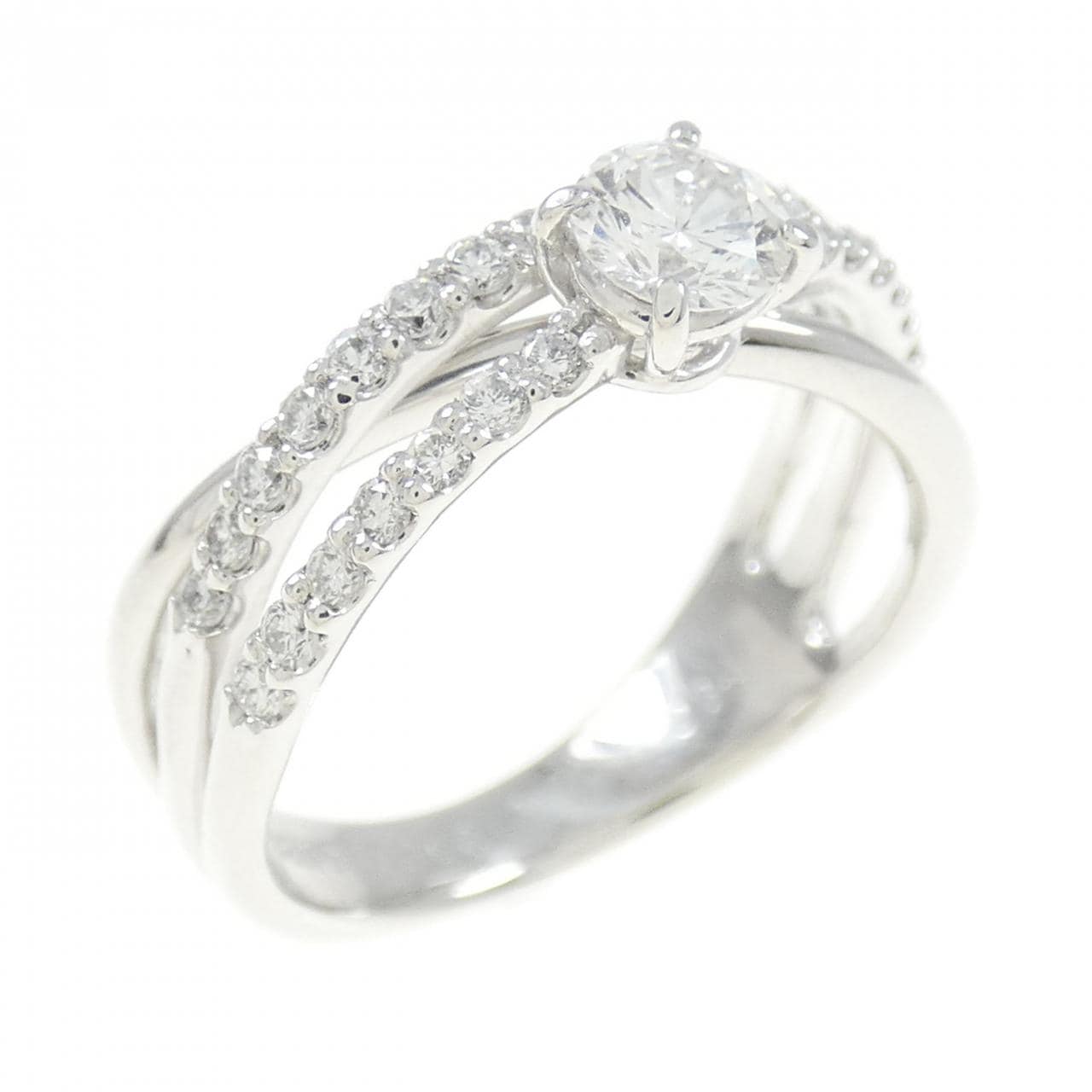 K18WG Diamond Ring 0.308CT G VS1 Fair