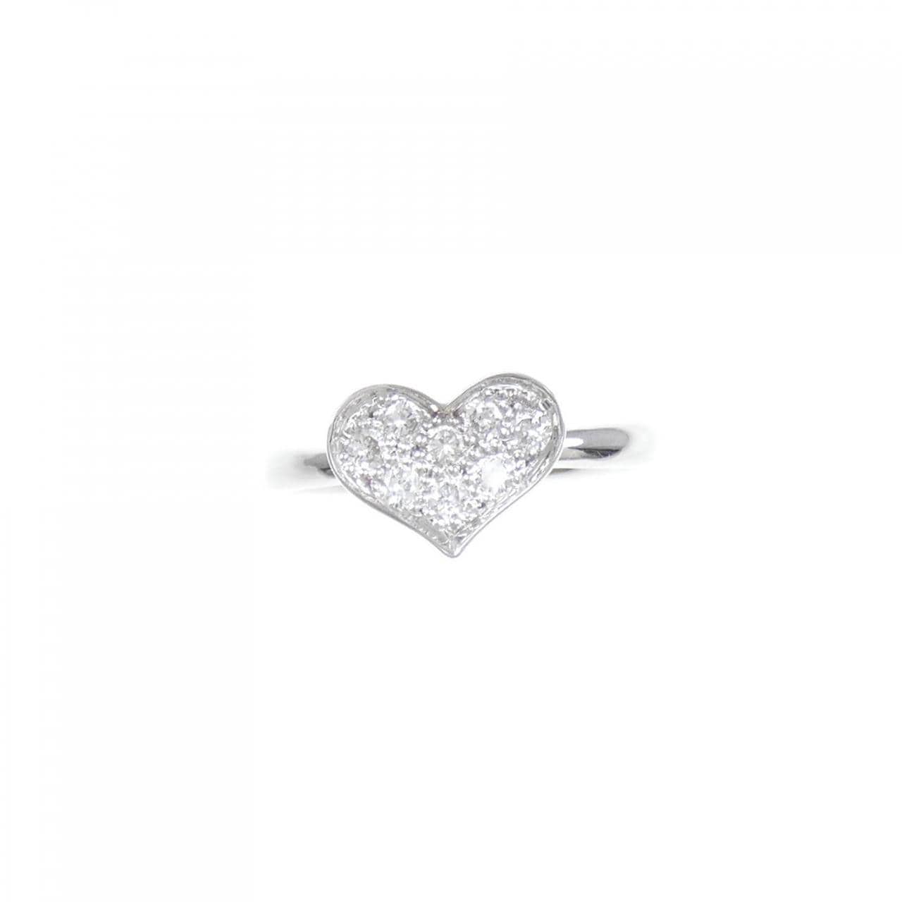 K18WG heart Diamond ring 0.22CT