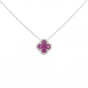 K18WG ルビー ネックレス 0.55CT