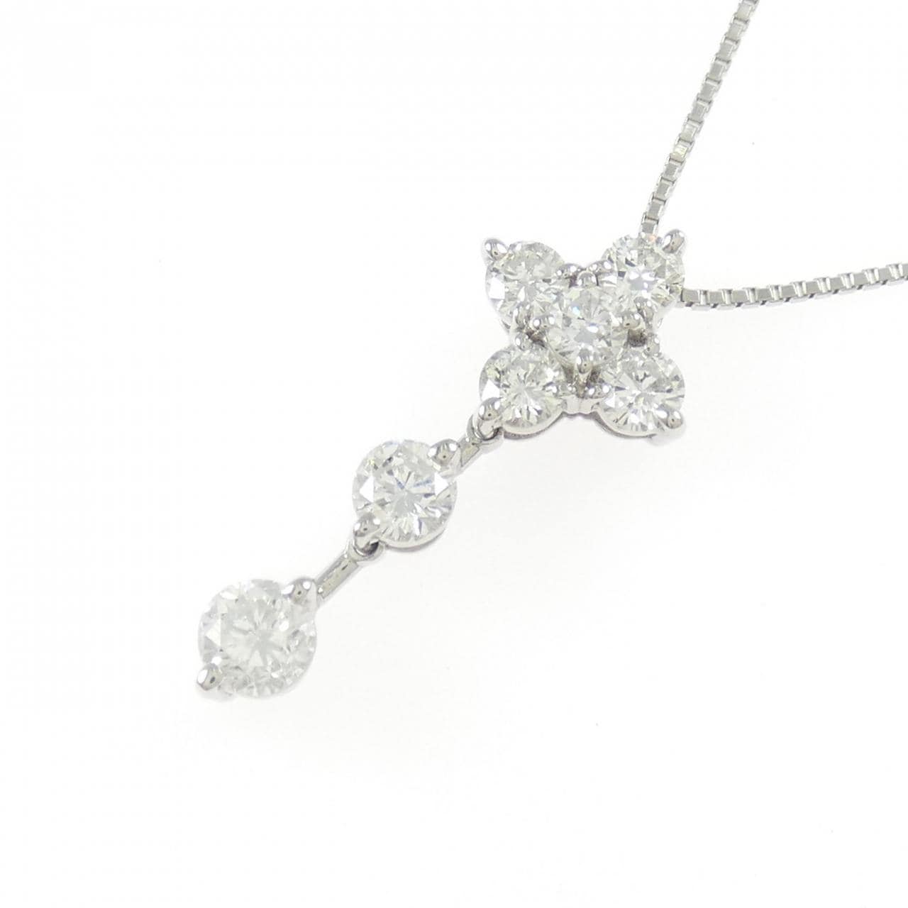 PT900/PT850 Flower Diamond Necklace 1.02CT