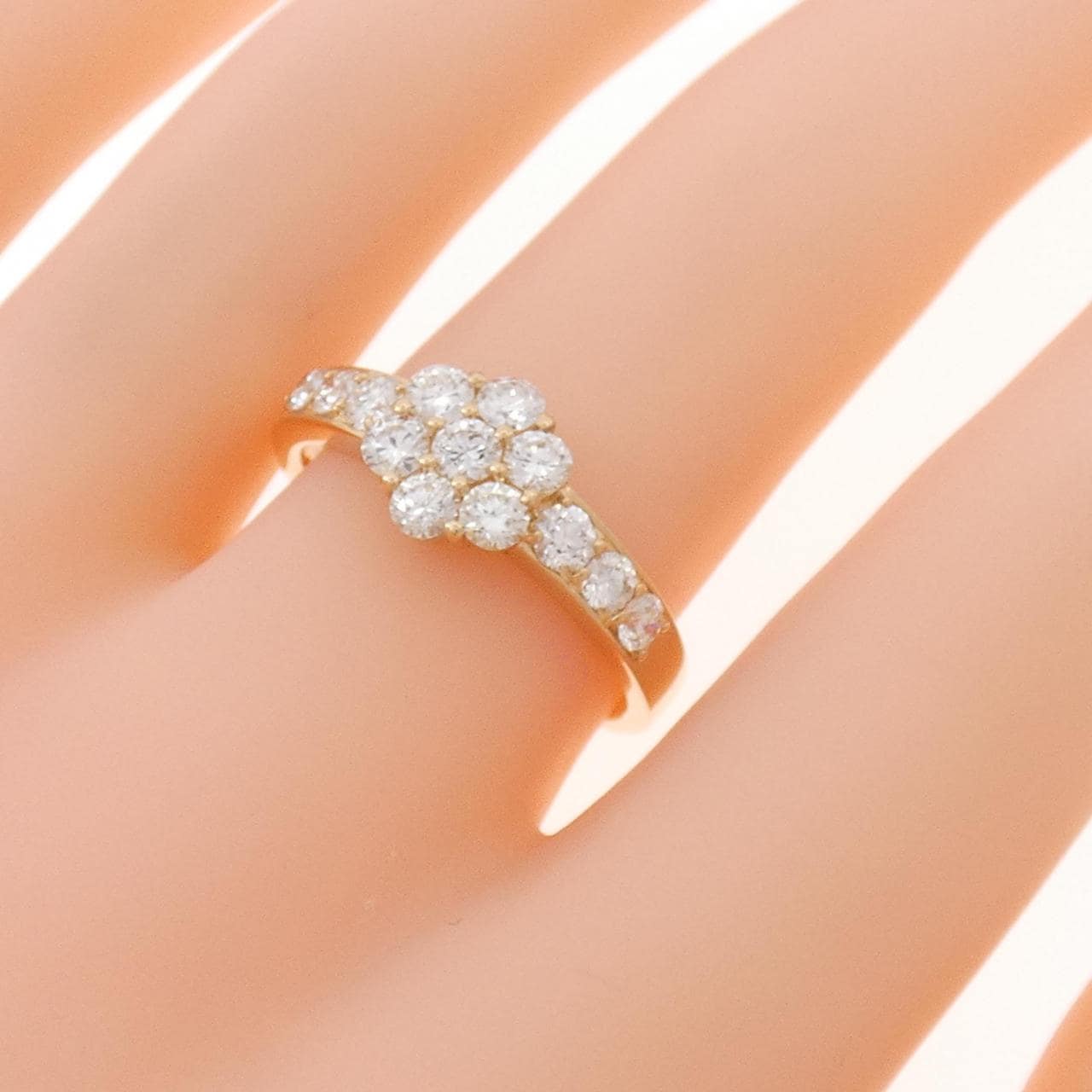 K18PG花朵鑽石戒指1.00CT