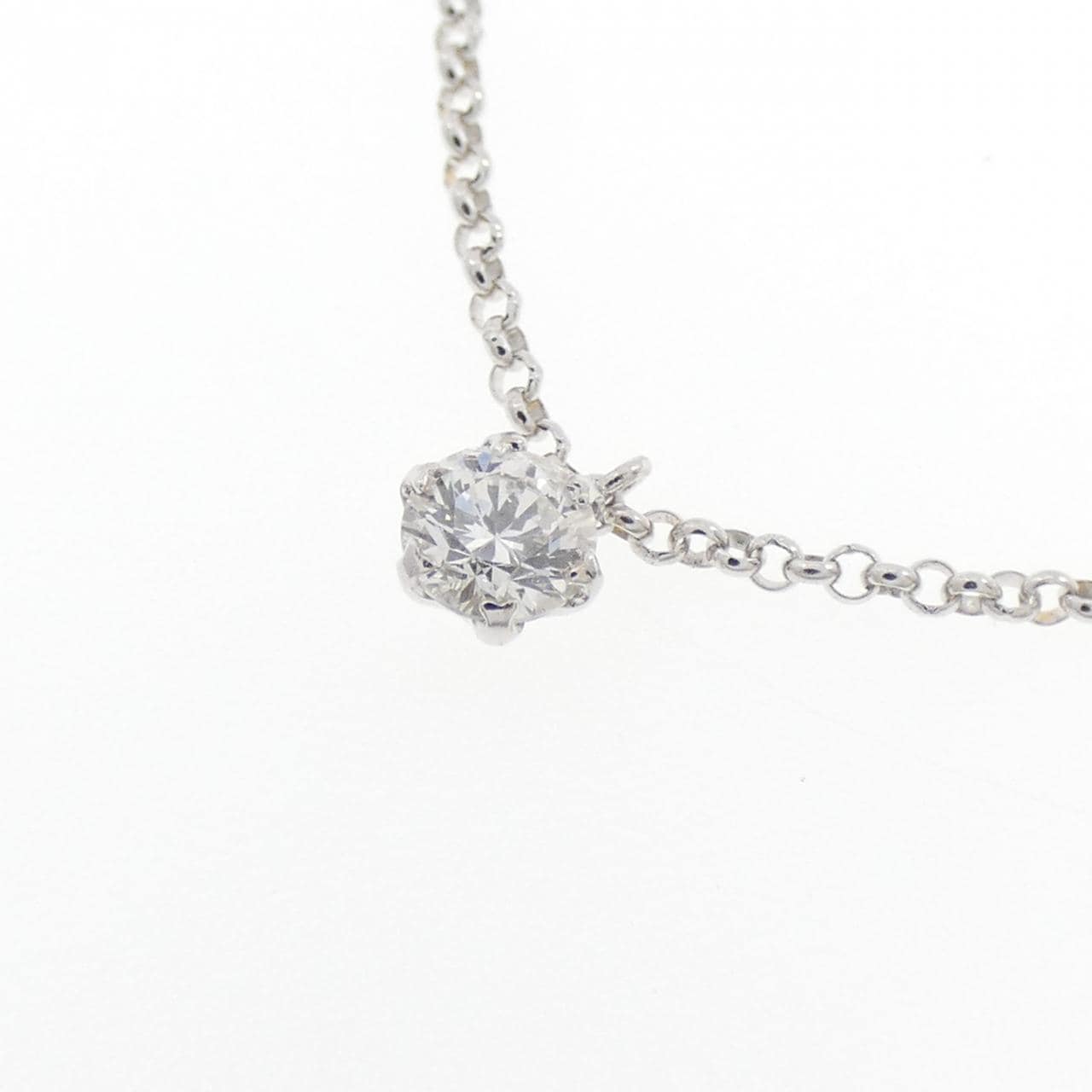 K18WG ダイヤモンド ネックレス 1.00CT